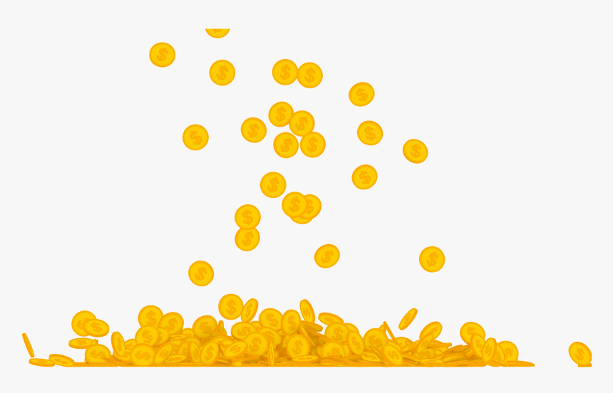 Coins Pack Is 2d Stylized Motion Design Elements On - Gold Coins Falling Png, Transparent Png