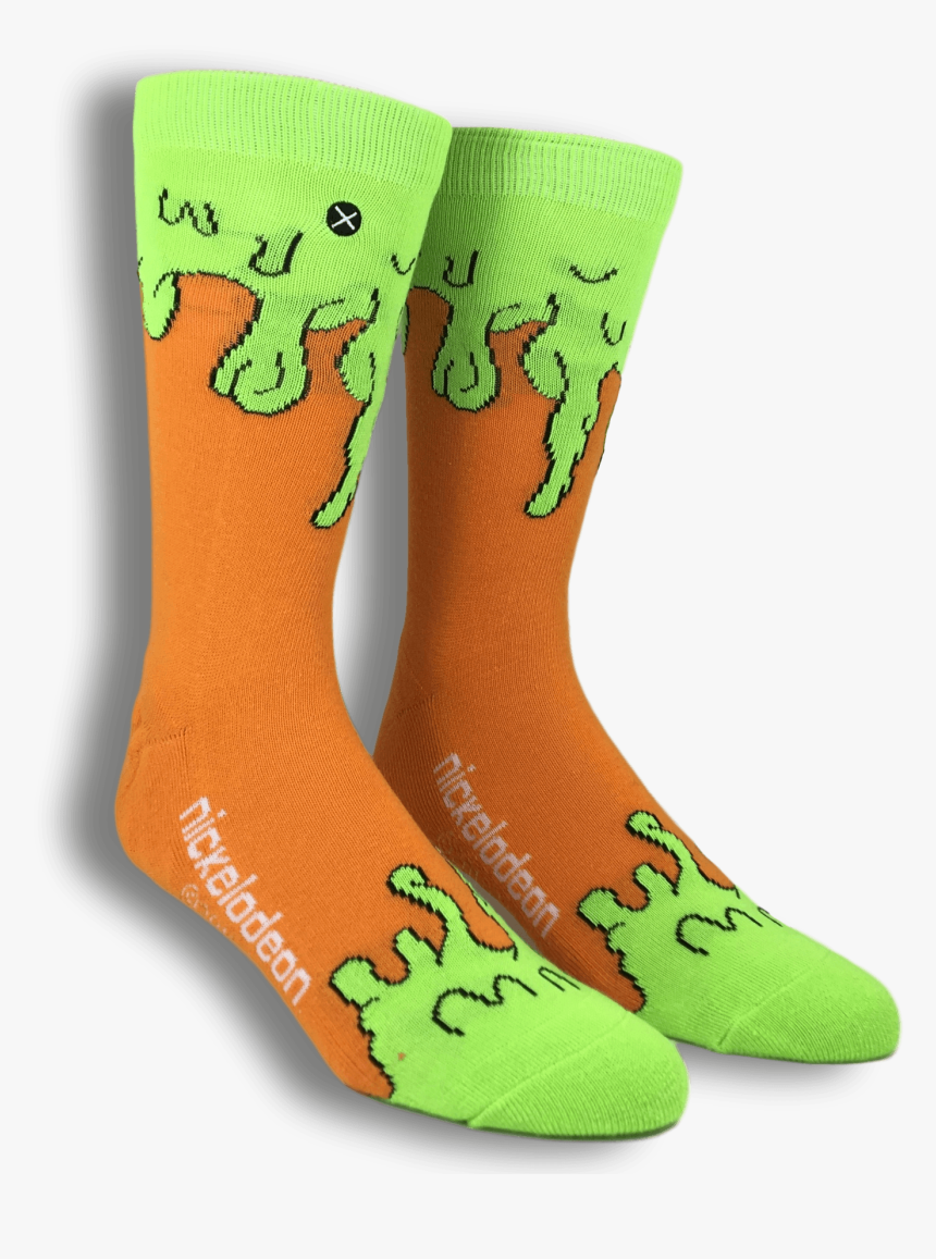 Nickelodeon Slime Athletic Socks By Odd Sox 
 Class - Sock, HD Png Download