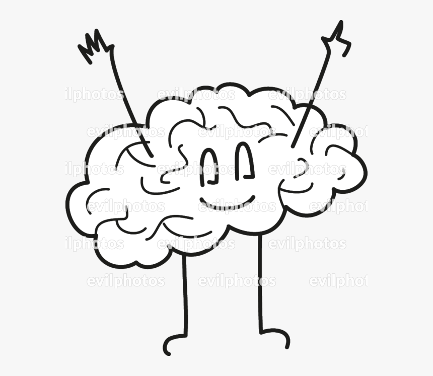 Brain Drawing Vector And Stock Photo, HD Png Download