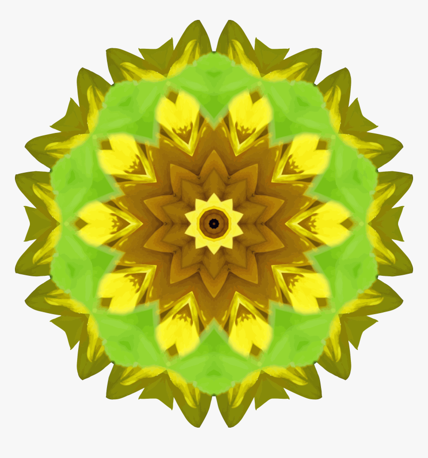 Sunflower Kaleidoscope 6 Clip Arts - Clip Art, HD Png Download