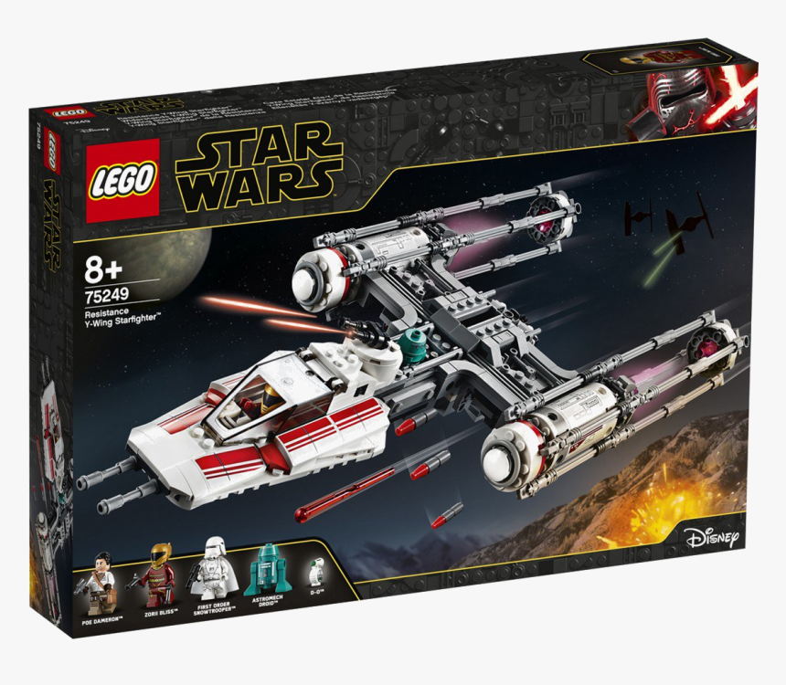 75249 Resistance Y-wing Starfighter - Lego Resistance Y Wing, HD Png Download