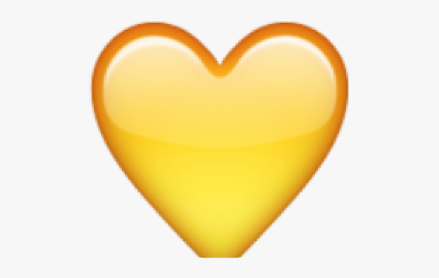 Yellow Heart Cliparts - Yellow Love Heart Emoji, HD Png Download