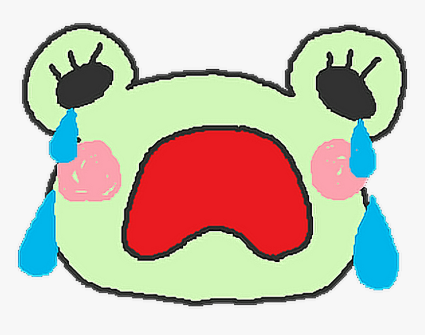 Frog Cute Kawaii Sad Crying Tears , Png Download - Crying Png Kawaii, Transparent Png
