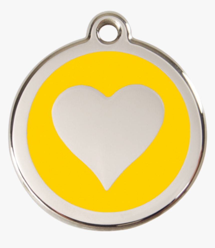 Yellow Heart Pet Tag - Red Dingo, HD Png Download