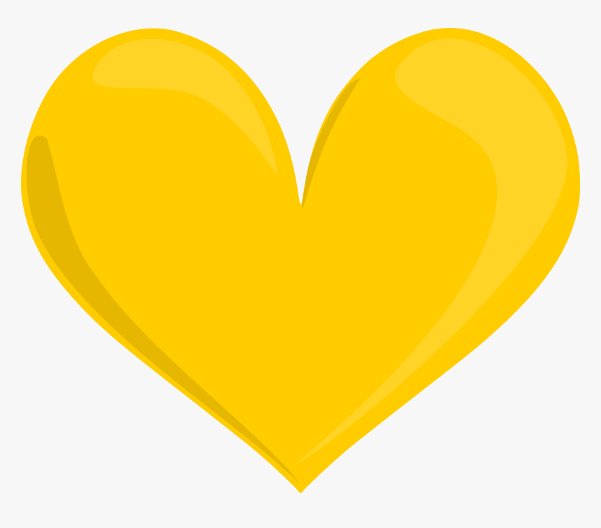 Transparent Background Yellow Heart Clipart, HD Png Download