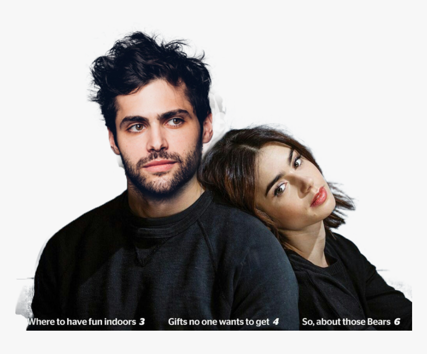 Lily Collins And Matthew Daddario, HD Png Download