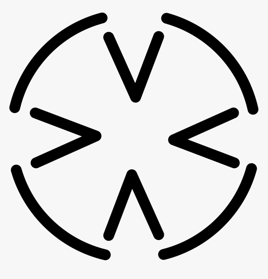 Cross Outline Shape Variant - Circle, HD Png Download