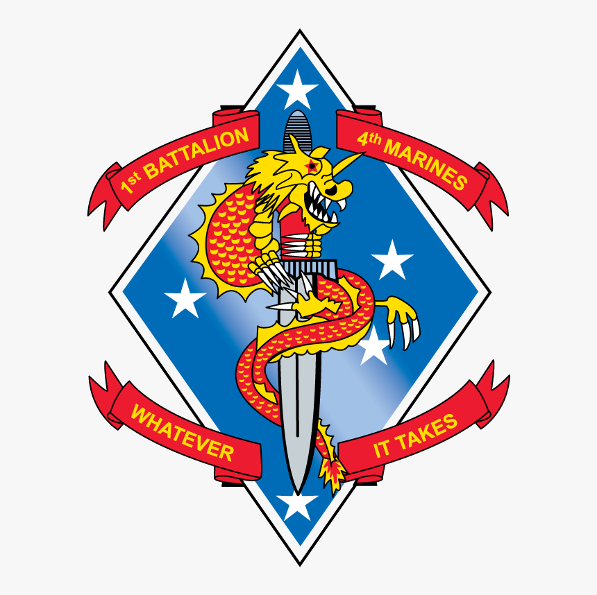 1st Battalion 4th Marines - 1st Bn 4th Marines, HD Png Download