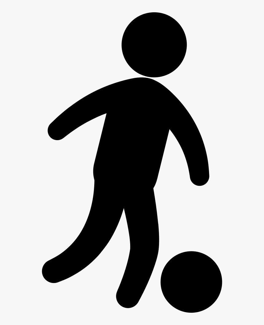 Boy Silhouette Playing Soccer, HD Png Download