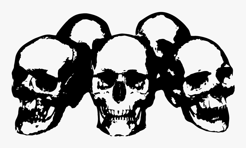 Human Skull Silhouette Vector - Skull, HD Png Download