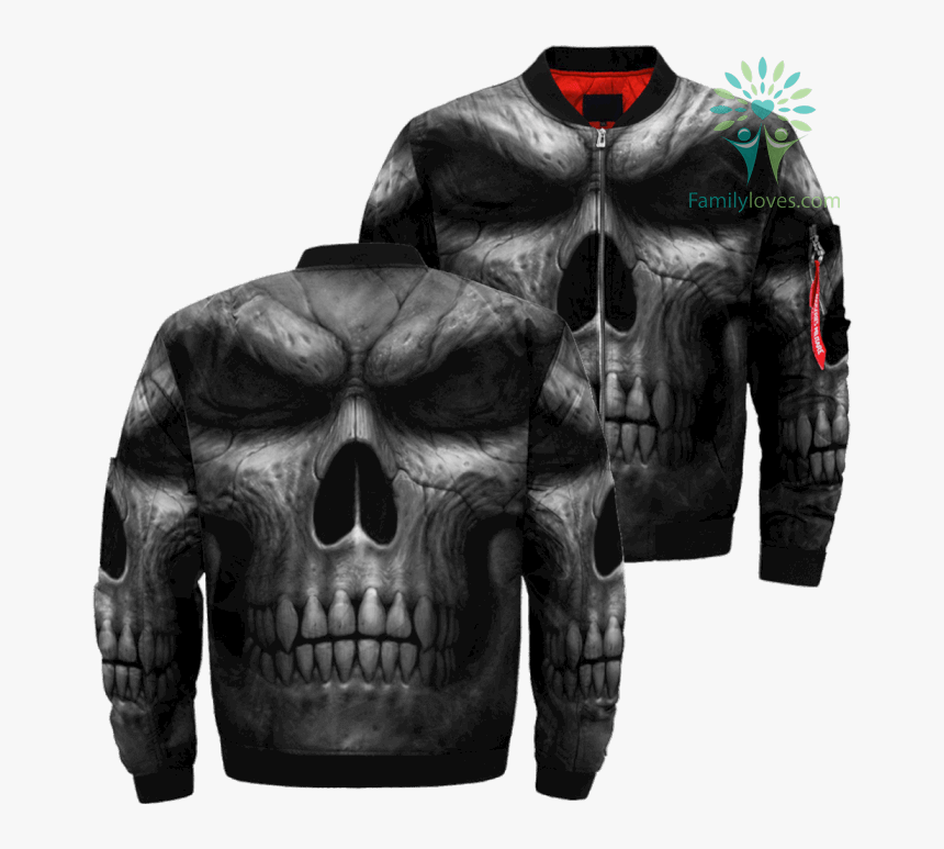Black Silhouette Skull Over Print Jacket %tag Familyloves - Life To Ride Ride To Life, HD Png Download