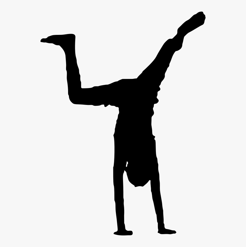 Boy Handstand Silhouette - Handstand Boy Logo Png, Transparent Png