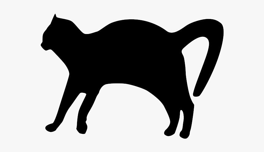Cat Silhouette2 - Black Cat, HD Png Download