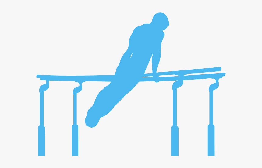 Boy Gymnast Silhouette Parallel Bars, HD Png Download