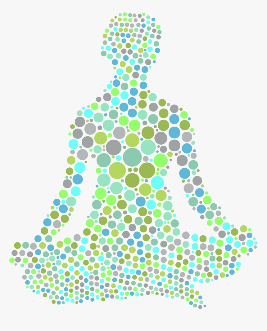 Female Yoga Pose Silhouette 7 Circles No Background - Portable Network Graphics, HD Png Download
