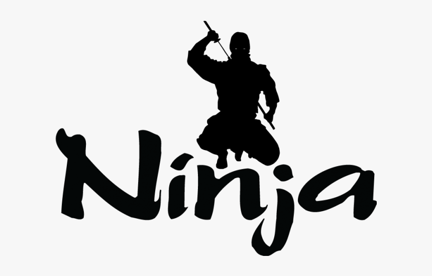 Black And White Ninja Logo, HD Png Download