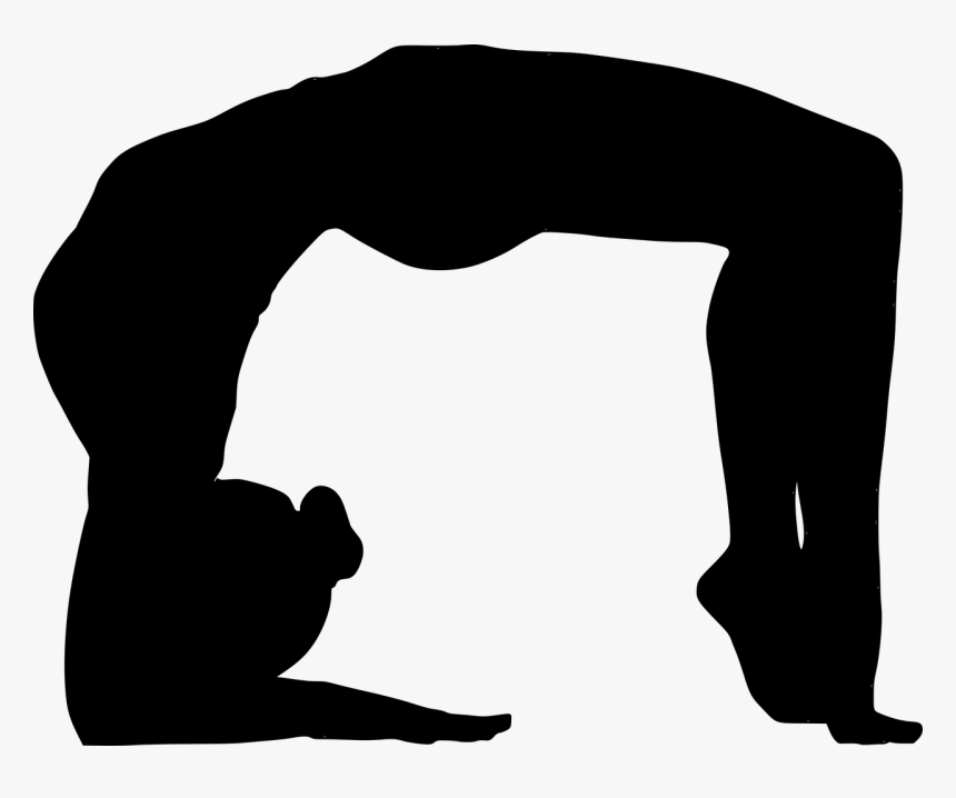 Yoga, Sporty, Acrobat, Silhouette, Woman, Practicing - Arobat Silhouette, HD Png Download