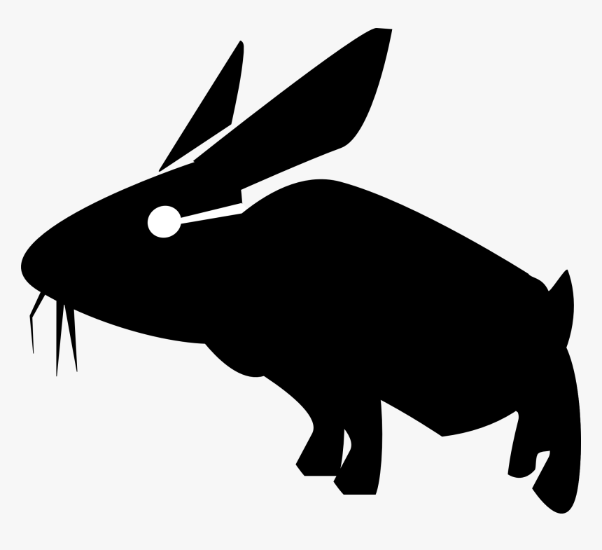 Rabbit, Hare, Bunny, Animal, Mammal, Silhouette - Рыбы Силуэт, HD Png Download