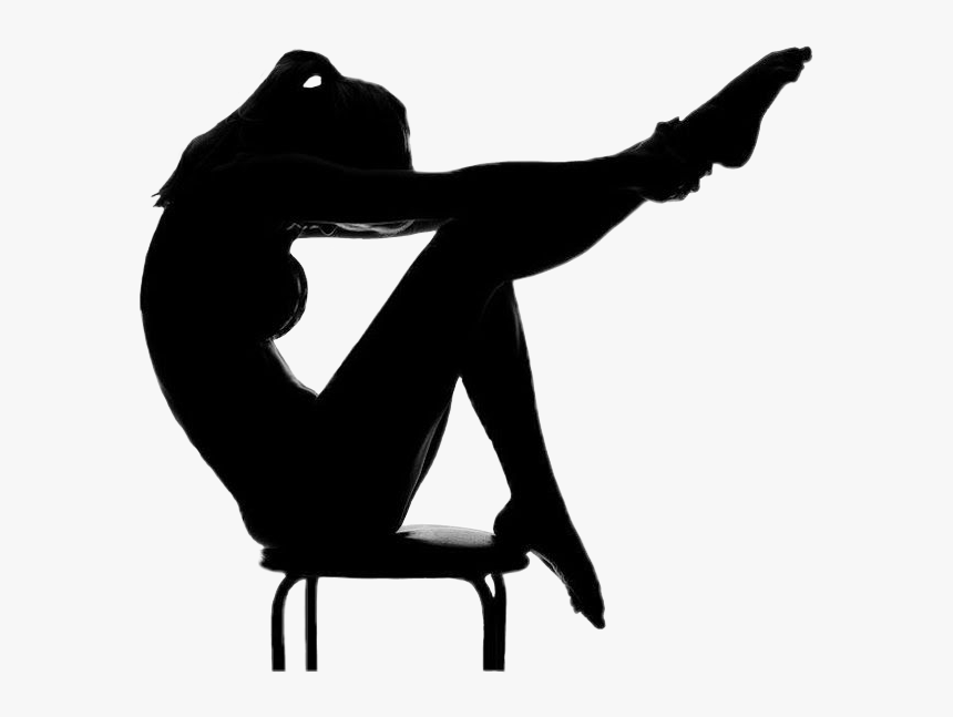 #dance #shadow #silhouette #stretching #yoga #sexy - Chair Dance Silhouette, HD Png Download