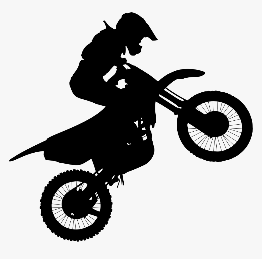 Motocross Silhouette 2 Clip Arts - Motocross Png, Transparent Png