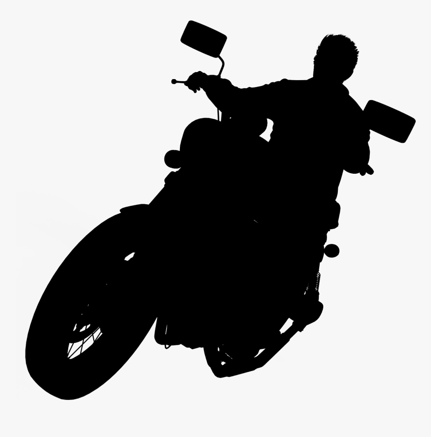 Motorbike Silhouette, HD Png Download