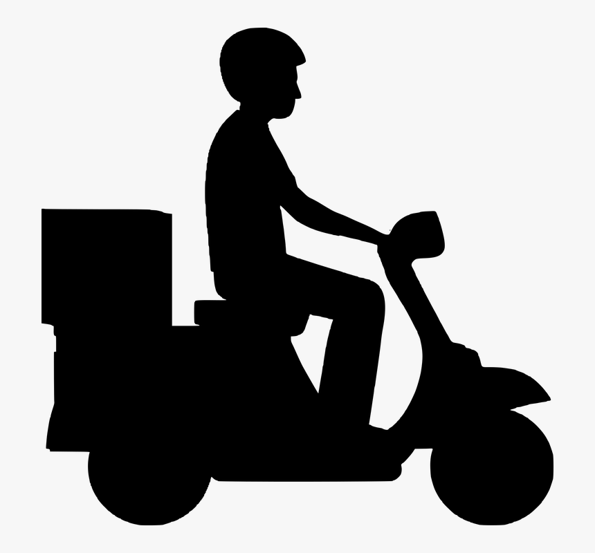 Silhouette, Motorcycle, Transportation, Motorbike - Couple On Scooter Silhouette, HD Png Download