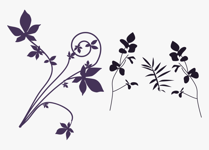 Silhouettes Of Leaves Vector Png Download - Free Vector Background, Transparent Png