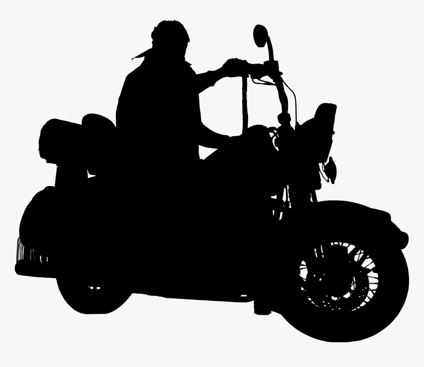 Motorbiker Silhouette - Motorcycle, HD Png Download