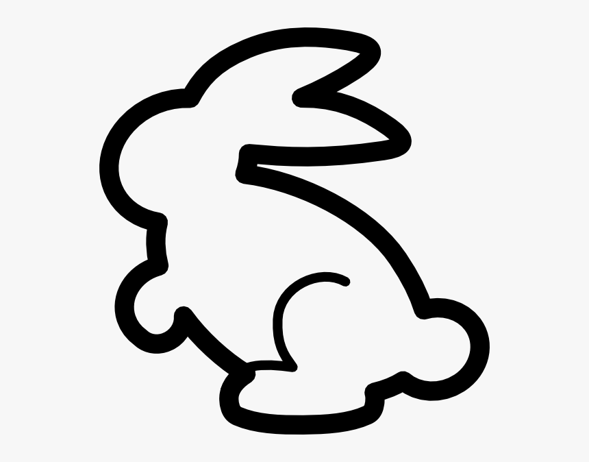 Bunny Outline Clip Art At Vector Clip Art Png - Outline Bunny Cartoon, Transparent Png