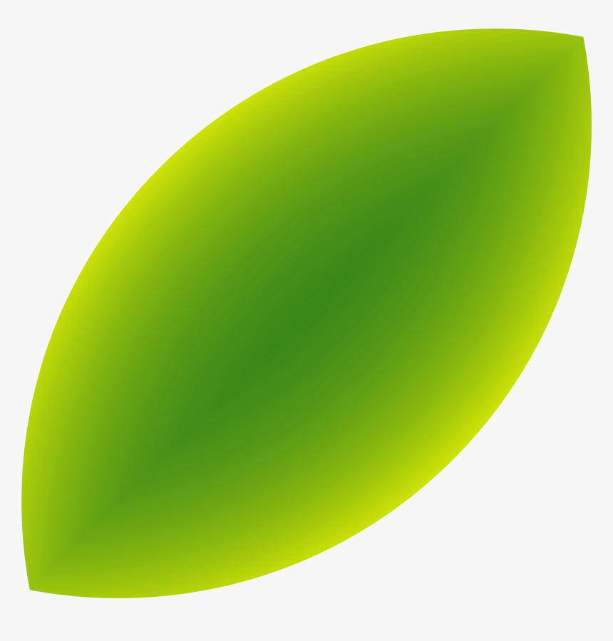 Green Leaf Silhouette / Icon - Oval, HD Png Download
