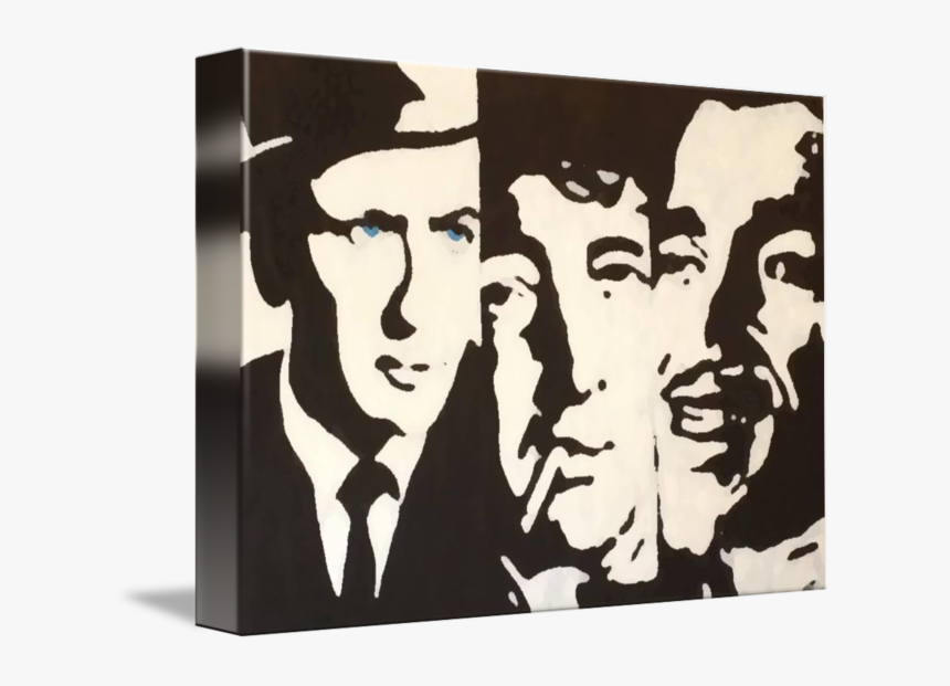 Transparent Rat Silhouette Png - Rat Pack Black And White Painting, Png Download