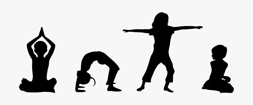 Yoga Transparent Kid - Kids Yoga Silhouette, HD Png Download