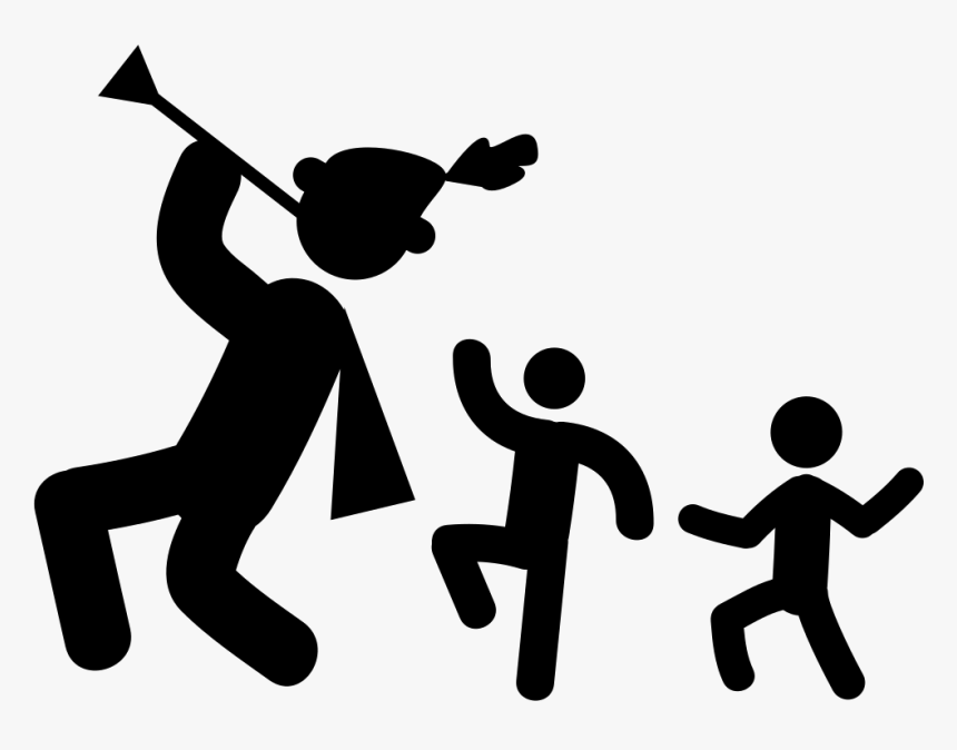 Troubadour With Kids - Troubadour Silhouette Png, Transparent Png