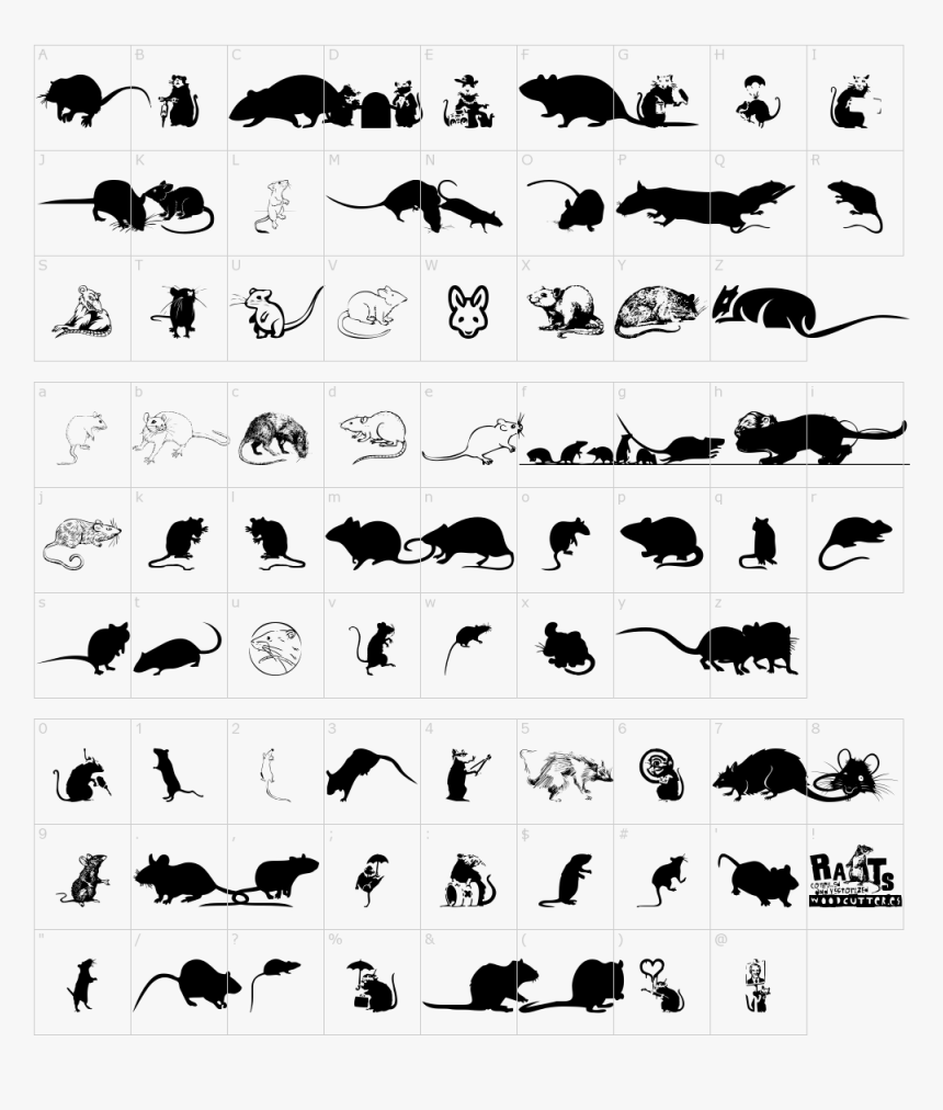 Rat Dingbats, HD Png Download