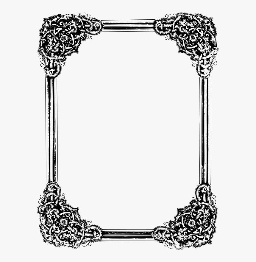 Transparent Balloon Borders Clipart - Black Ornate Frame Border, HD Png Download