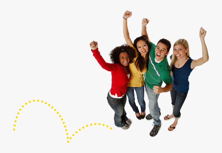 Four College Students With Dots - Irregular Plural Person People, HD Png Download