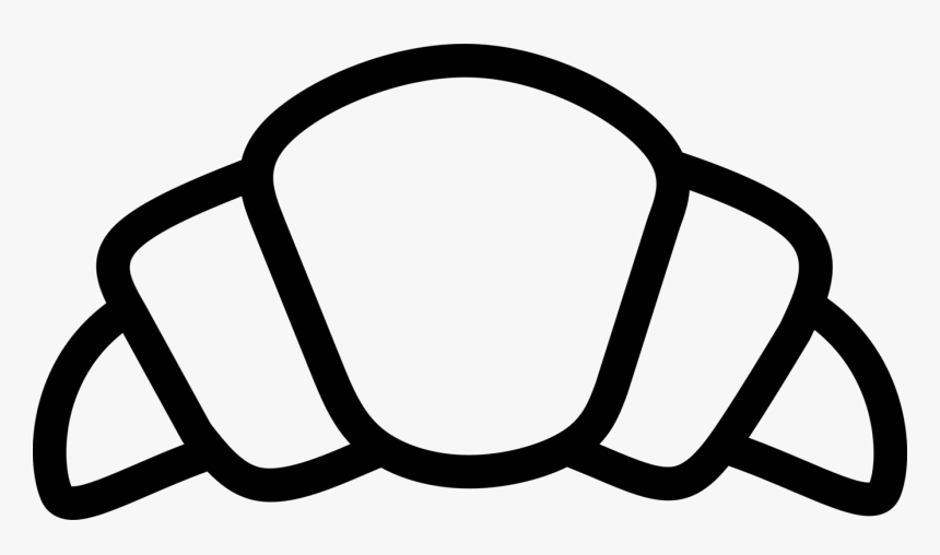 Line Art,monochrome Photography,symbol - Croissant Clipart, HD Png Download