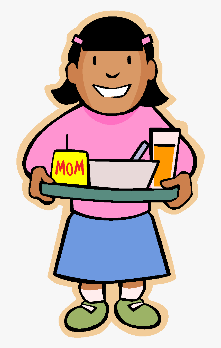 Lunch Tray Breakfast Tray Cliparts Free Download Clip - Holding A Tray Clipart, HD Png Download