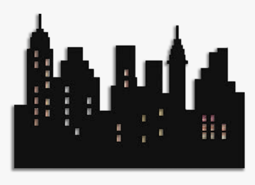 City Building Clipart Black And White Png - Simple City Skyline Silhouette, Transparent Png