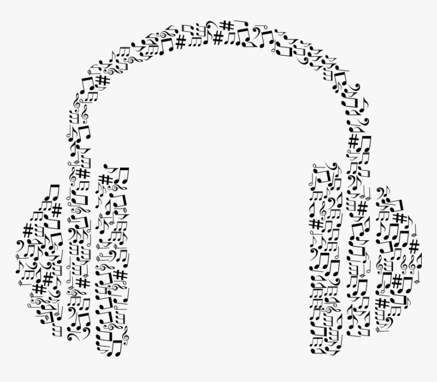 Abstract, Art, Audio, Aural, Ear, Headphones, Hearing - Headphone Music Note Clipart, HD Png Download