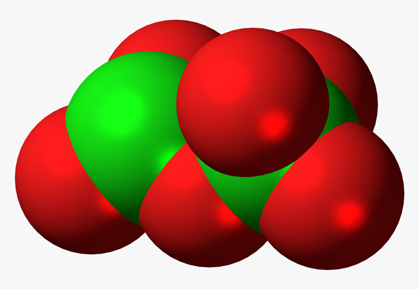 Dichlorine-hexoxide Molecule Spacefill - Coquelicot, HD Png Download