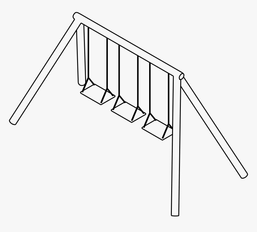 Swings Png Black And White - Swings Black And White, Transparent Png