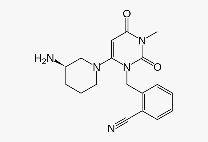 Alogliptin Molecular Structure - Riboflavin, HD Png Download