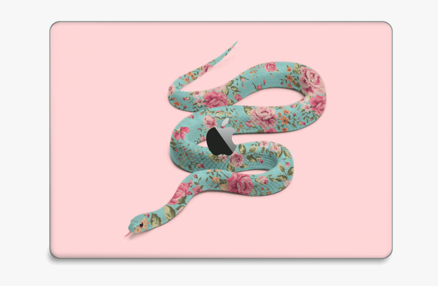 Floral Snake Skin Macbook Pro 15” 2016- - Snake Drawing, HD Png Download