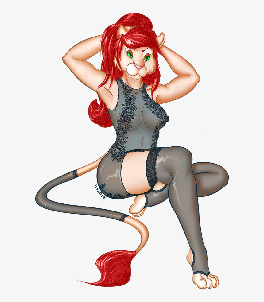 [cm] Leona Pin Up - Cartoon, HD Png Download