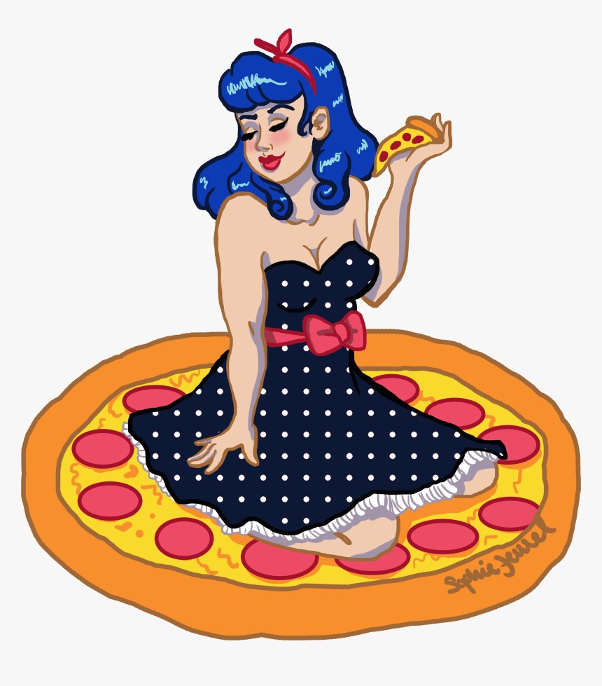 Stickers Pin Up Pizza, HD Png Download