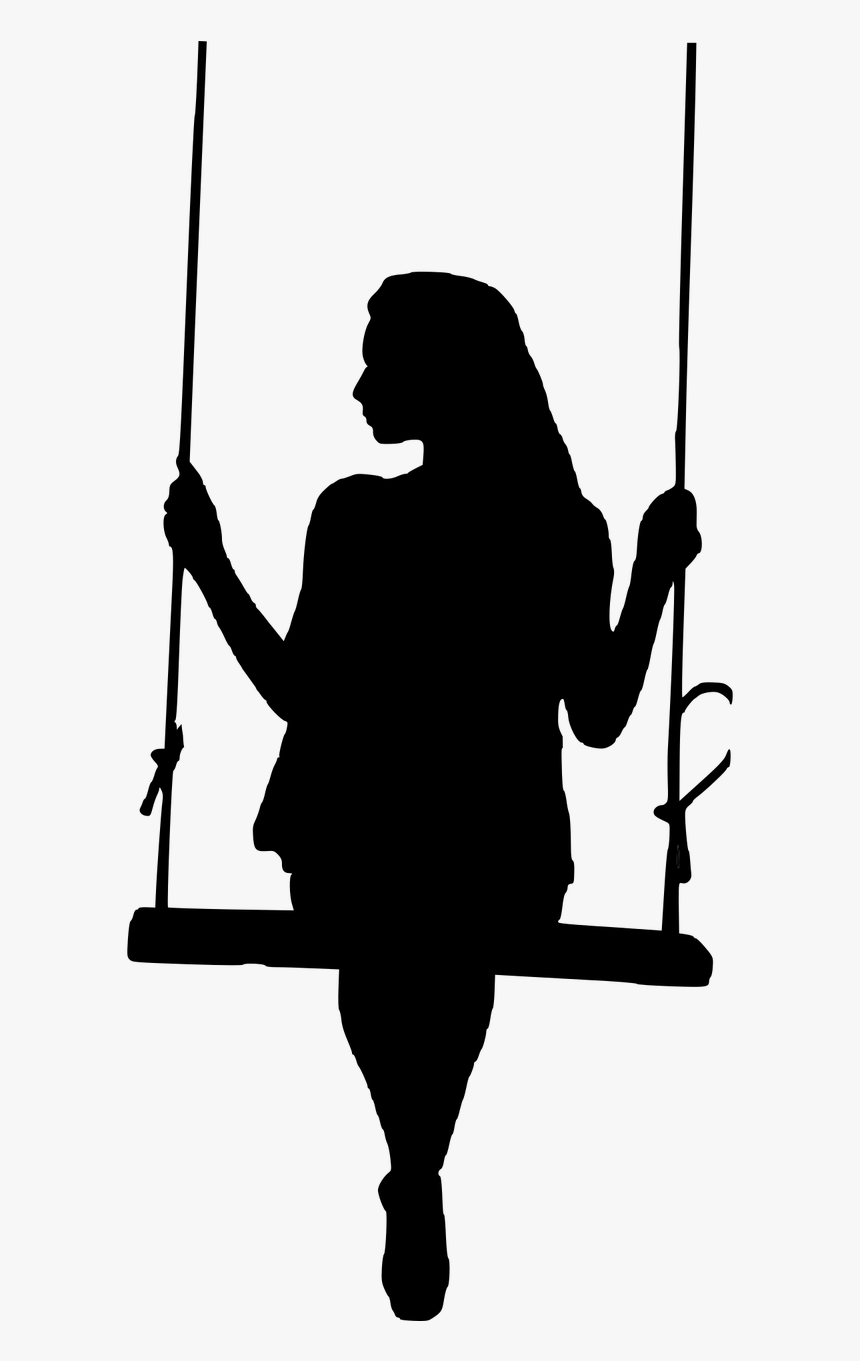 Girl On A Swing Silhouette , Png Download - Silhouette Of A Girl On A Swing, Transparent Png