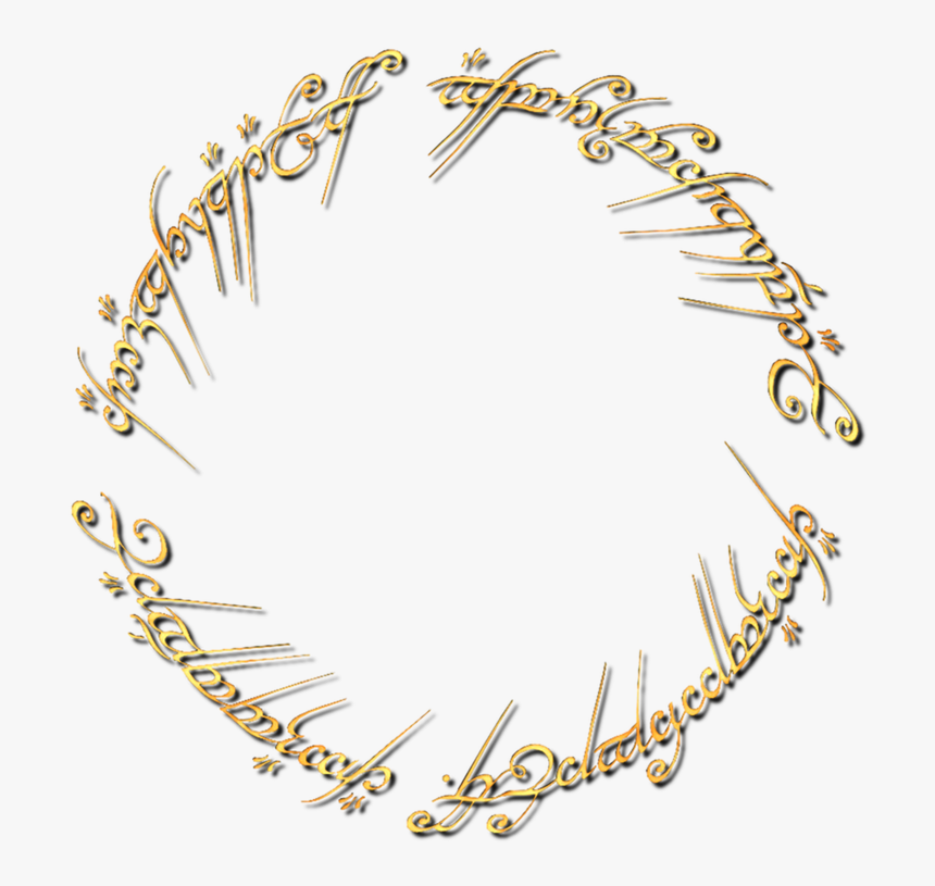 One Ring To Rule Them All Png Logo - Scritta Anello Signore Degli Anelli, Transparent Png