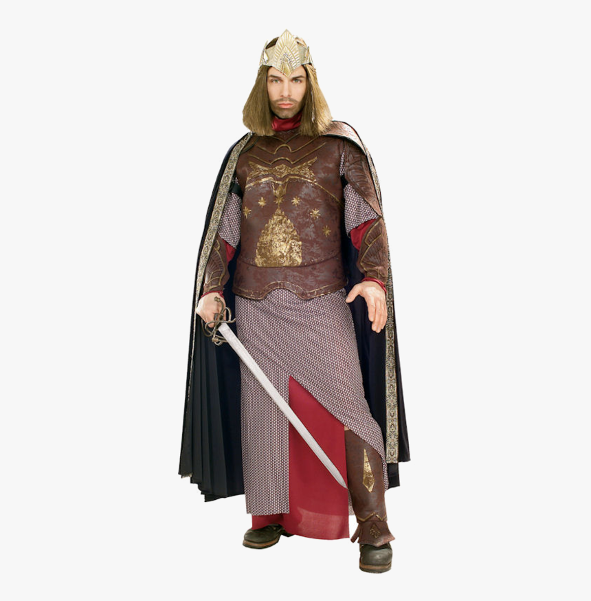 Men Deluxe Aragorn Costume Adult Lord Of The Rings - Lord Of The Rings King Costume, HD Png Download