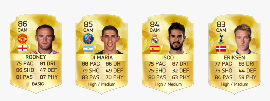 Los Mejores Mediapuntas De Fifa 16 Ultimate Team - Tabletop Game, HD Png Download